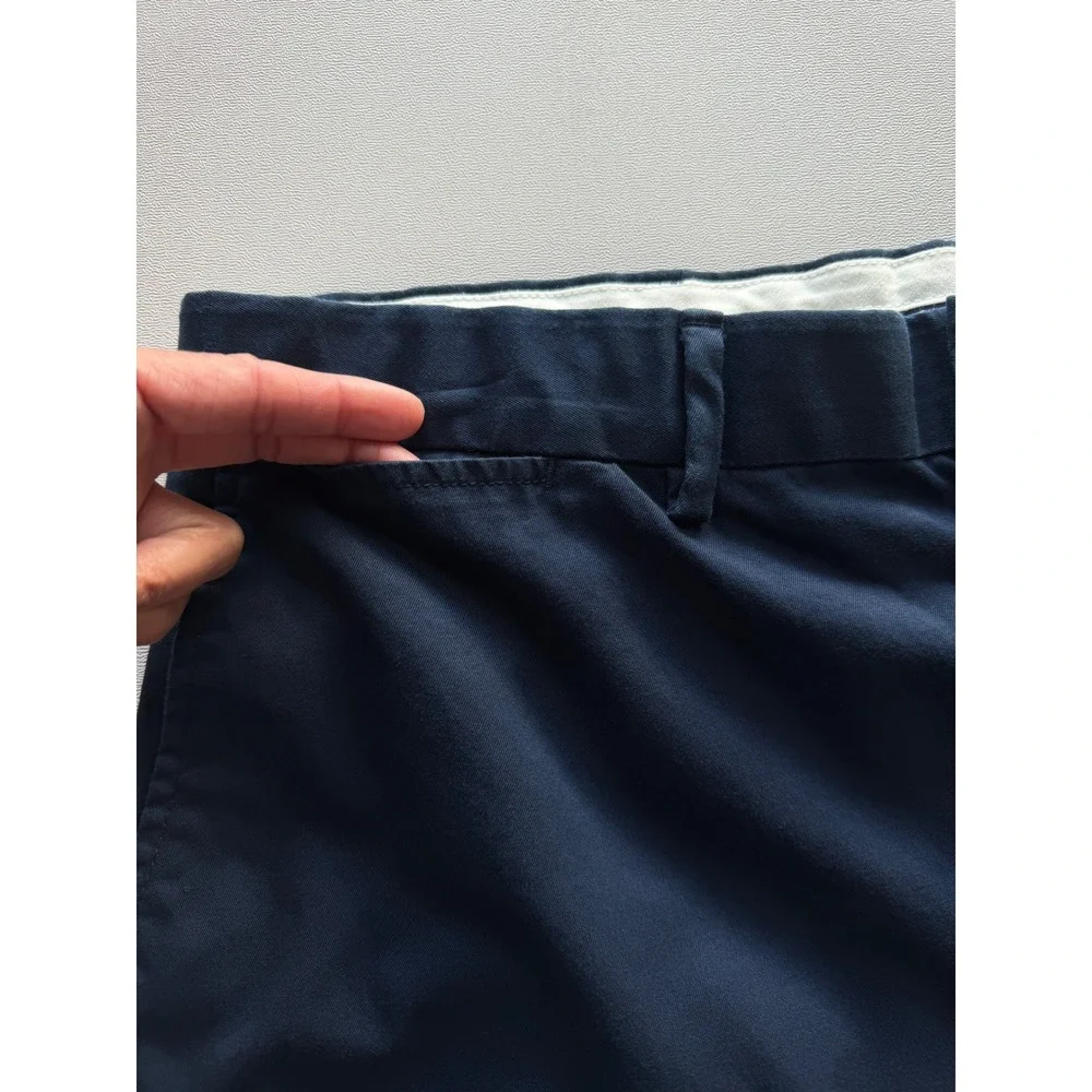 Polo Golf Ralph Lauren Navy Shorts Men's Size 36 Flat Front Classic Chino Cotton